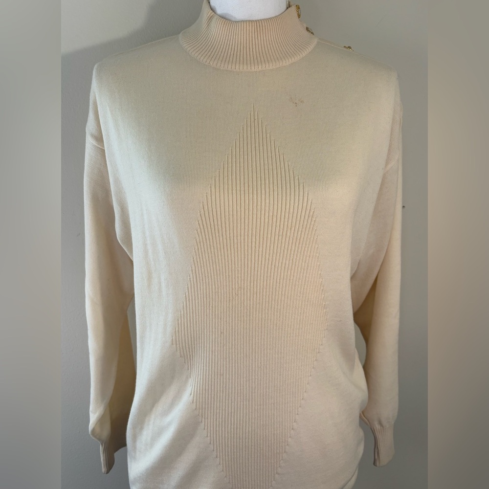 Stizzoli Beige Ribbed Turtleneck